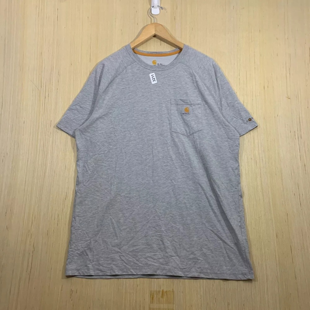 Carhartt Relaxed Fit Shirt Adult Extra Large Tall Grey Short Sleeve Men's